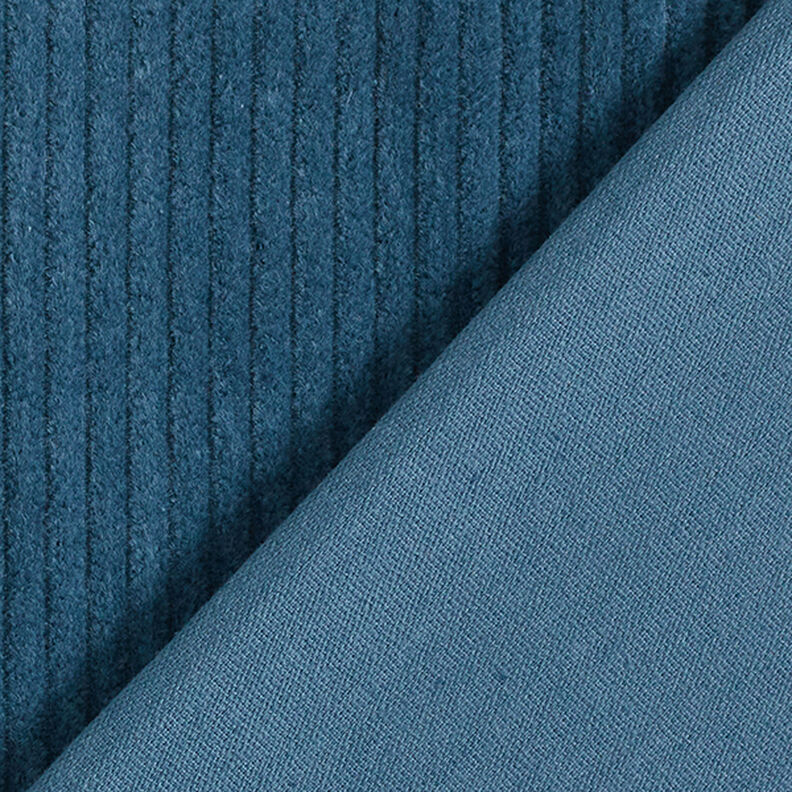 Leveä vakosametti esipesty Yksivärinen – teräksen sininen,  image number 3