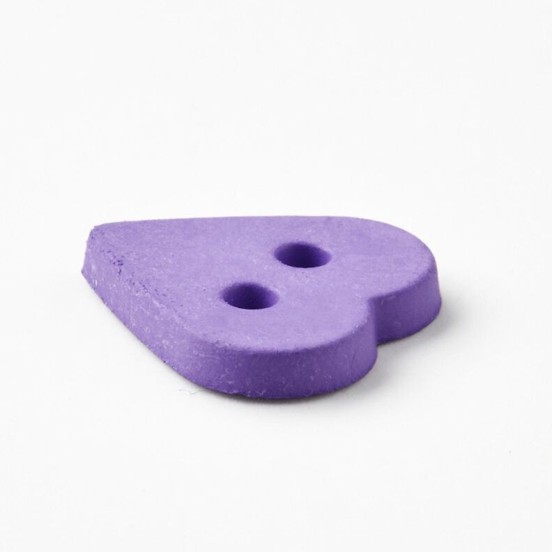 Sydämenmuotoinen nappi [Ø 15 mm] – laventeli,  image number 2