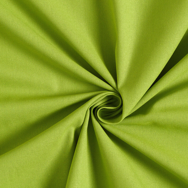 Puuvillakangas Kretonki Yksivärinen – omenanvihreä,  image number 1