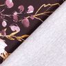 Puuvillajersey Reunuskangas Kukkia kultaisessa kimalluksessa | Glitzerp&uuml;ppi &ndash; bordeauxin,  thumbnail number 4