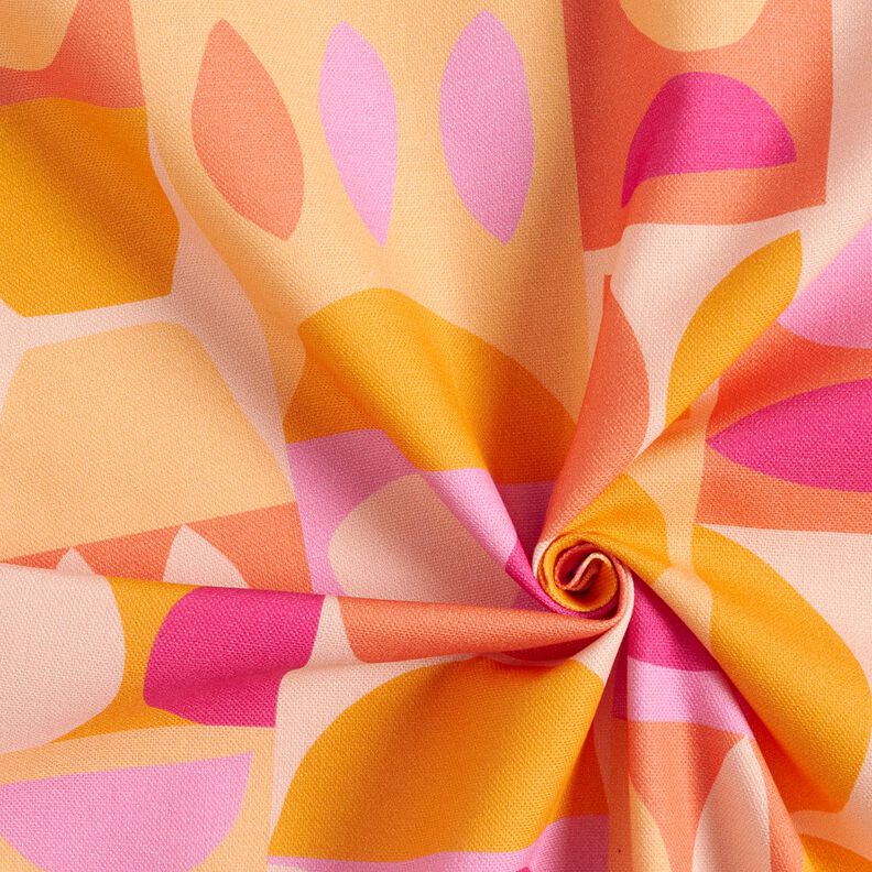 Sisustuskangas Puolipanama Värikkäät muunnelmat – vaaleankeltainen/pastellivioletti,  image number 3