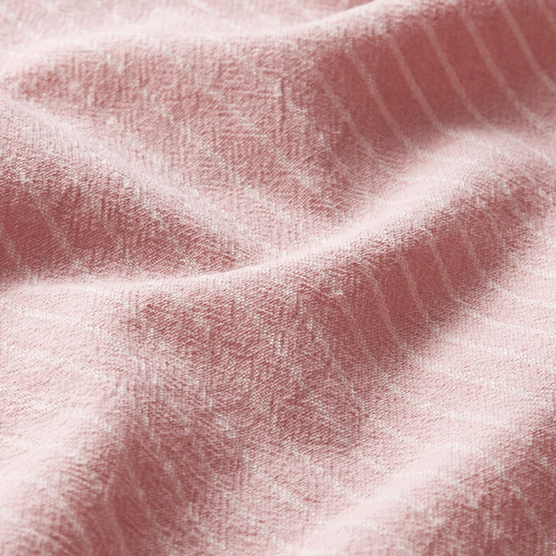Paitapuserokangas Puuvillasekoite Leveät raidat – roosa/villanvalkoinen,  image number 2