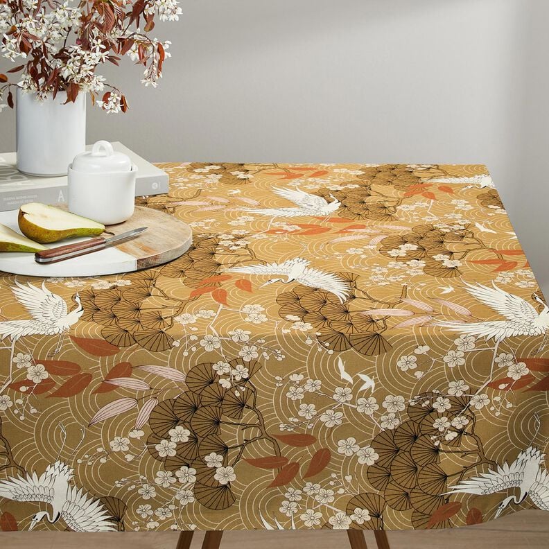 Sisustuskangas Canvas Taiteelliset kurjet &ndash; sinappi/norsunluu,  image number 7