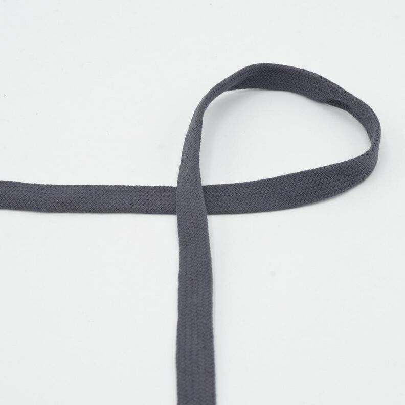 Litteä nyöri Huppari Puuvilla [15 mm] – mustanruskea,  image number 1
