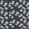 Puuvillajersey Suloiset kukkaset – sinimusta,  thumbnail number 1