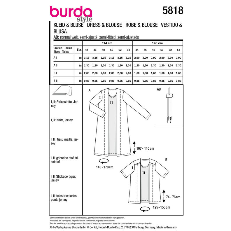 Plus-Size Pukeutua / Pusero 5818 | Burda | 44-54,  image number 9