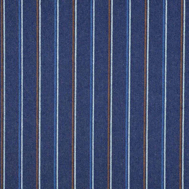 Farkku Kudotut raidat | Poppy Fabrics &ndash; indigo,  image number 1