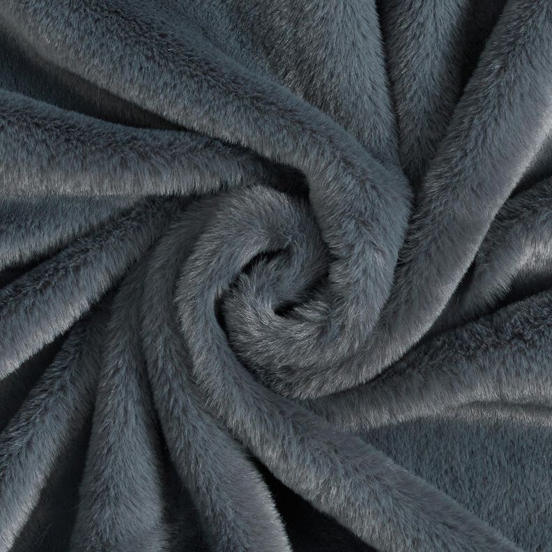 korkealaatuinen yksivärinen tekoturkis – siniharmaa,  image number 1