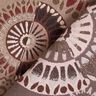 Sisustuskangas Jacquard Tyylikäs mandala – tumma ruskeanharmaa/viininpunainen,  thumbnail number 4