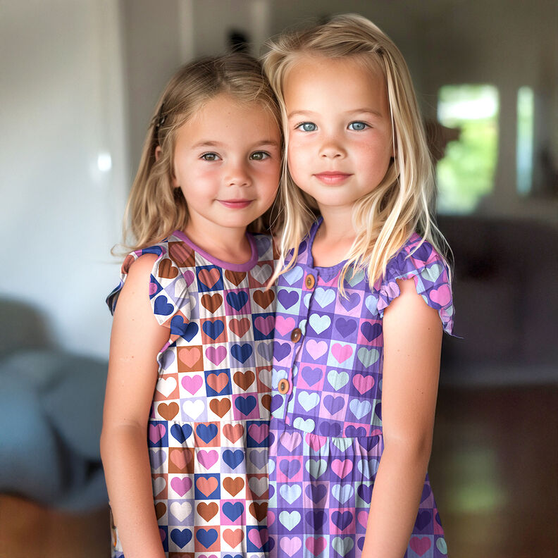 Puuvillapopliini timanttisydämet | Poppy Fabrics – viininpunainen,  image number 5