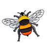 Kangasmerkki  Mehiläinen [ 6 x 9,5 cm ] – musta/keltainen,  thumbnail number 1