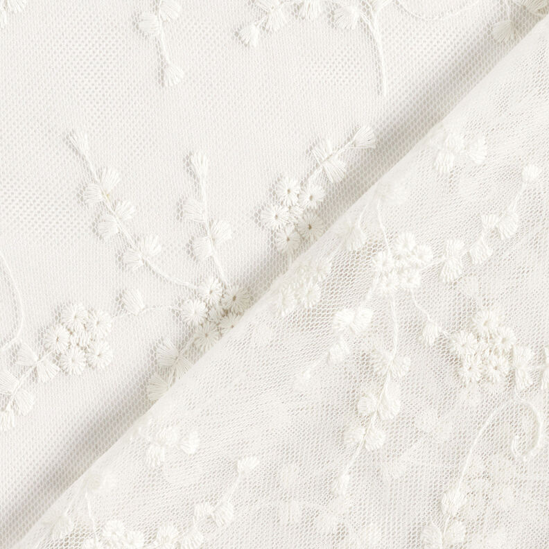 Tyllipitsi Pienet kukat – valkoinen,  image number 5