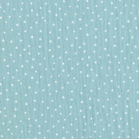 Musliini-/kaksikerroksinen kangas Pikkupilkut – kyyhkynsininen, 