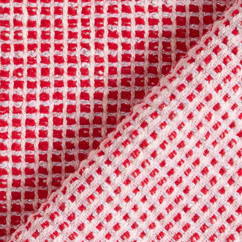 Buklee Puuvillasekoite Rakenne – punainen/valkoinen,  image number 4