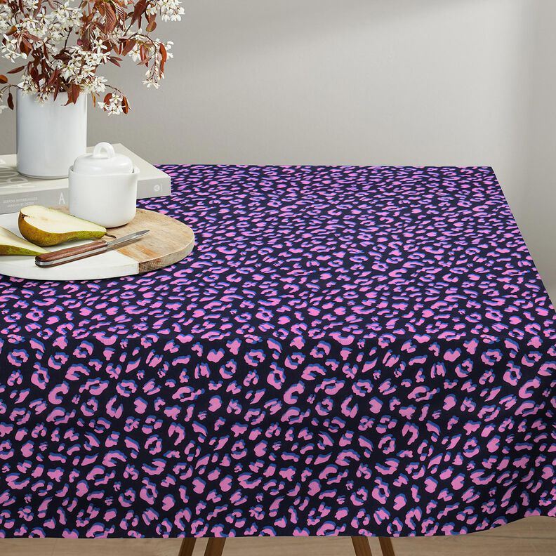 Pinnoitettu puuvilla Abstrakti leo | Poppy Fabrics &ndash; y&ouml;nsininen/pink,  image number 6