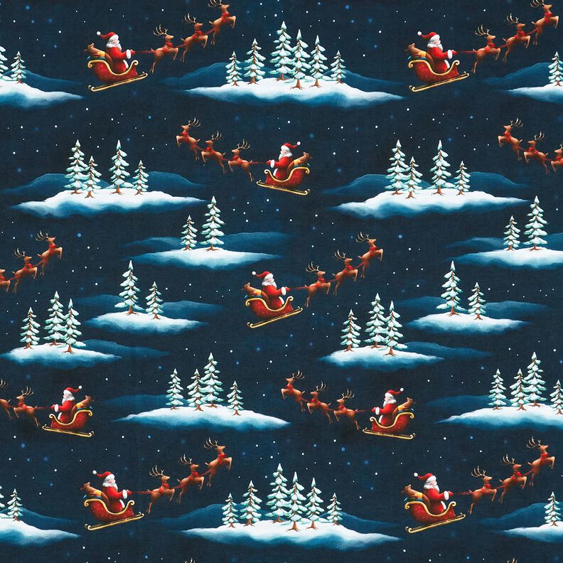 French Terry Kesäcollege Joulupukki on tulossa | Glitzerpüppi – yönsininen/chili,  image number 1