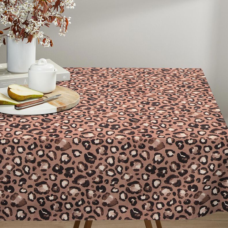 Sisustuskangas Canvas Leo-pilkut &ndash; kaneli/musta,  image number 5