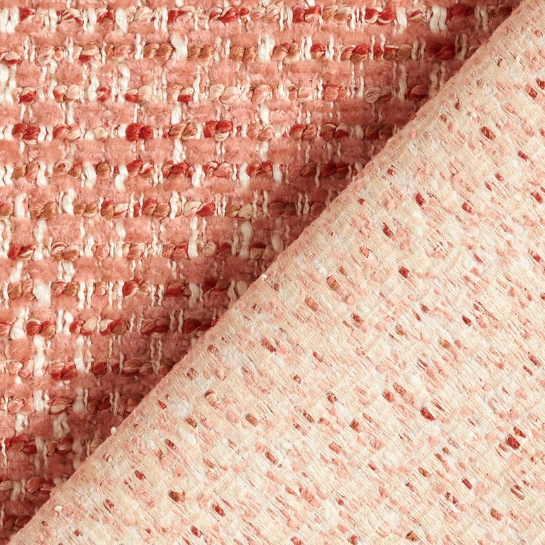 Verhoilukangas värikäs boucléjäljitelmä – vanharoosa/kerma,  image number 3