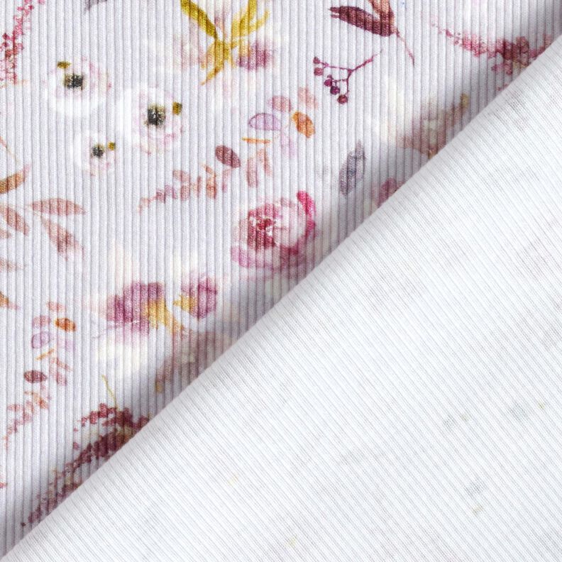 Ribbijersey Herkät luonnonkukat Digitaalipainatus – pastellisyreeni/punalila,  image number 4