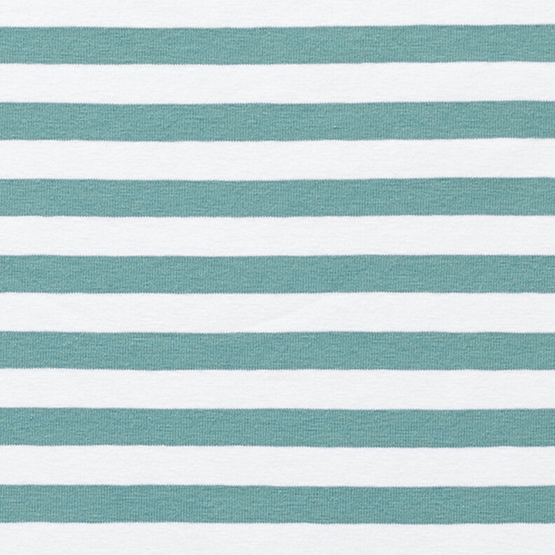 Puuvillajersey leveät raidat – mint/valkoinen,  image number 1