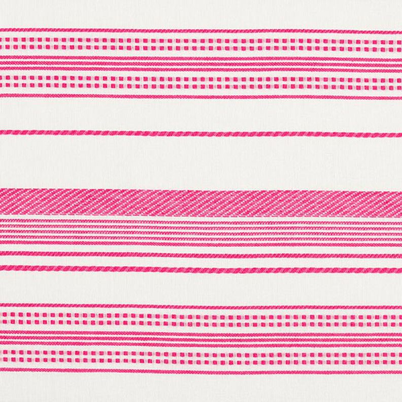 Puuvillakangas Kirjaillut raidat – villanvalkoinen/pink,  image number 1