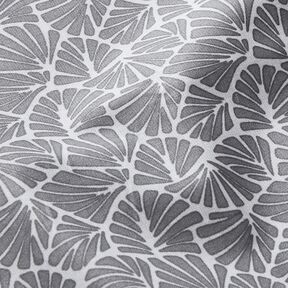 Pinnoitettu puuvilla Abstraktit minilehdet – harmaa/valkoinen, 