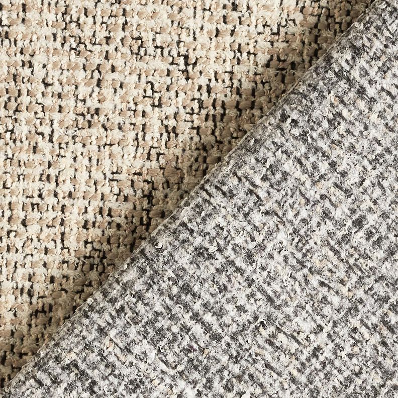 Verhoilukangas värikäs ommel – greige/musta,  image number 3