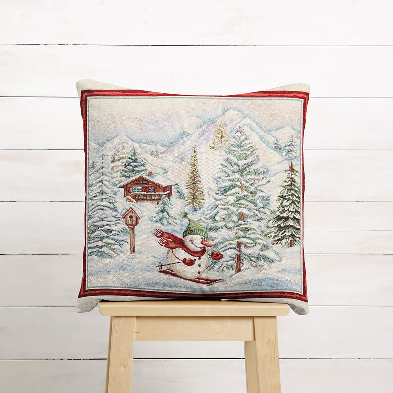 Koristepaneeli Gobeliini Lumiukko – karmiininpunainen/vaalea beige,  image number 6