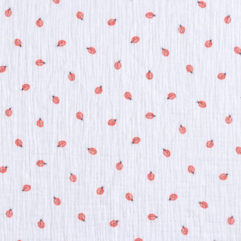 Musliini-/kaksikerroksinen kangas Lepp&auml;kerttu Digitaalipainatus | Poppy Fabrics &ndash; valkoinen,  image number 1