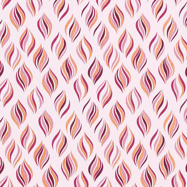 Puuvillakangas Popliini Joulukoristeet – roosa/vanhakulta,  image number 1