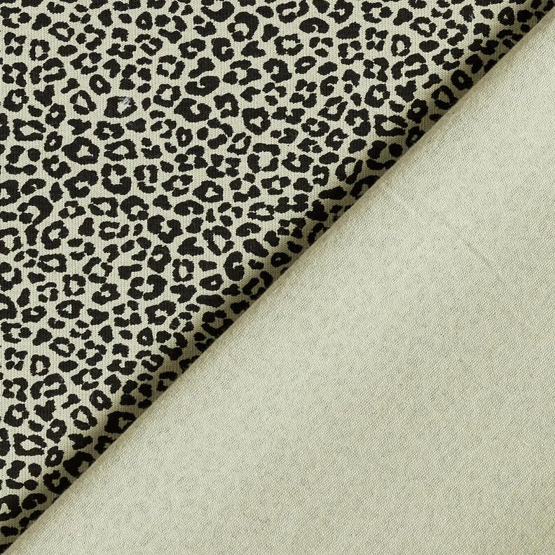 Puuvillajersey Mini Leopardipainatus – greige/musta,  image number 4