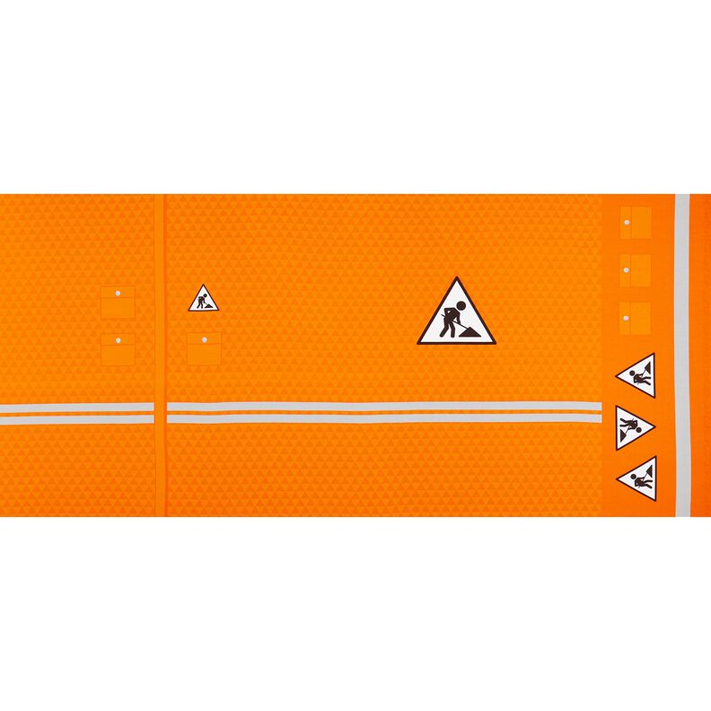 French Terry Paneeli Ollapa kerran rakennustyöntekijä | Stoff&Liebe – vaaleanoranssi/hopeanharmaa,  image number 5