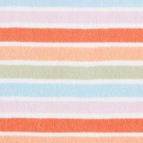 Antipilling-fleece Värikkäät raidat – valkoinen, 