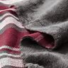 Takkikangas ruudullisella turkiskääntöpuolella – bordeauxin punainen/savenharmaa,  thumbnail number 5