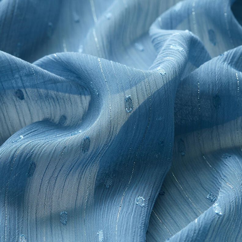 Sifonki Dobby Metallic Liituraidat – briljantin sininen/hopea metallic,  image number 2