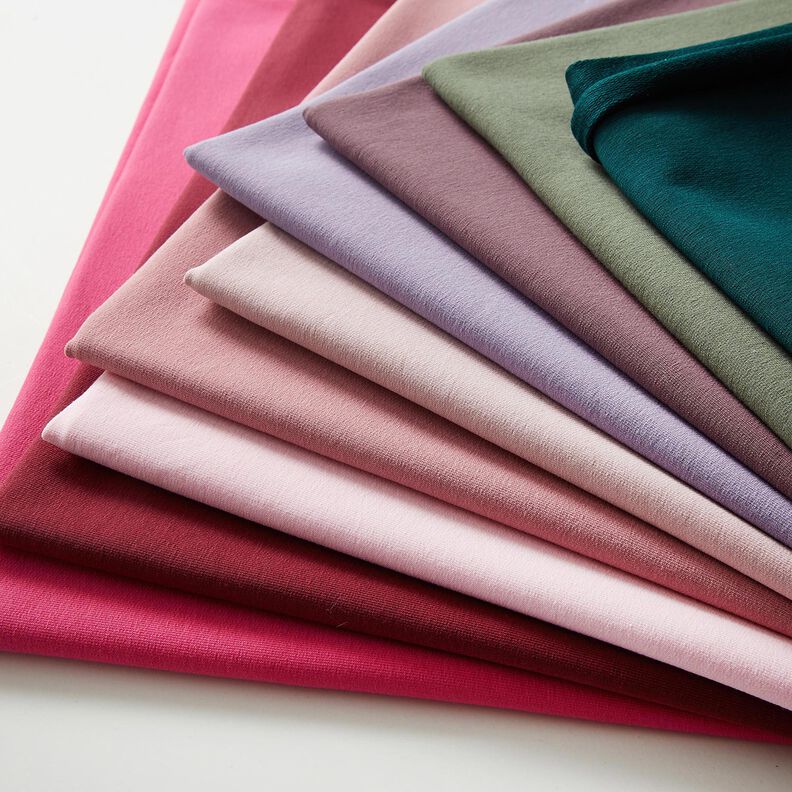 Kevyt French Terry Yksivärinen – punalila,  image number 8