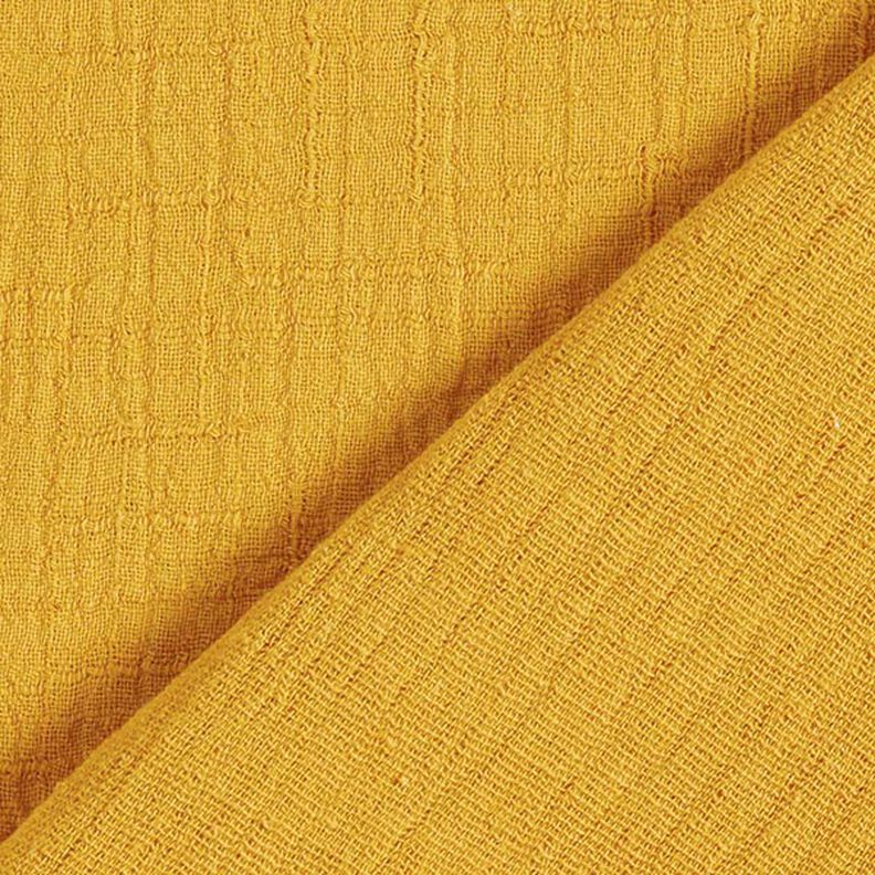 Bambu Musliini-/kaksikerroksinen kangas Rakenne – currynkeltainen,  image number 4
