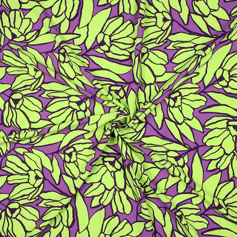 Lenzing Ecovero Inked Bouquet | Nerida Hansen – punalila/lime green,  image number 3