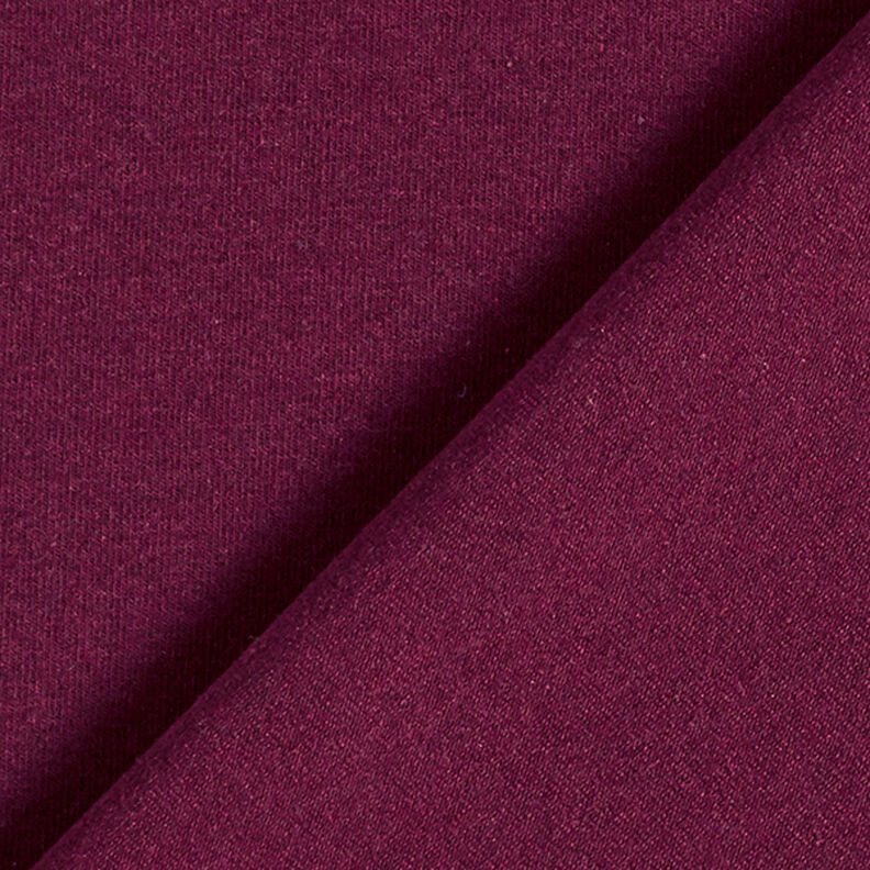 Kierrätetty jersey Puuvillasekoite – bordeauxin punainen,  image number 3