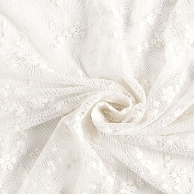 Tyllipitsi Pienet kukat – valkoinen,  image number 4