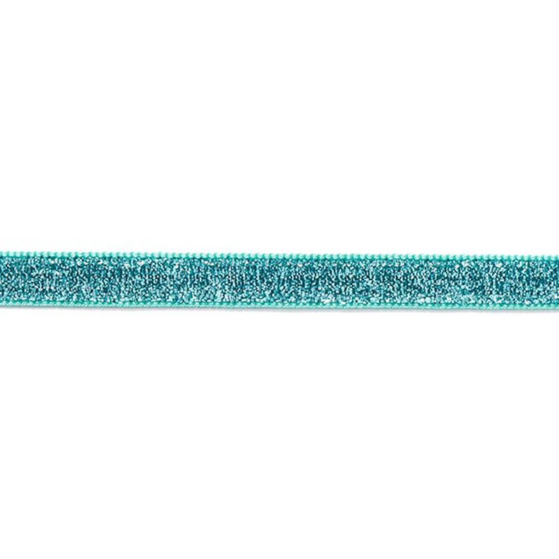 Samettinauha yksivärinen Metallic [10 mm] – vedensininen,  image number 2