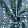 Puuvillakangas Kretonki Abstraktit muodot – siniharmaa,  thumbnail number 3