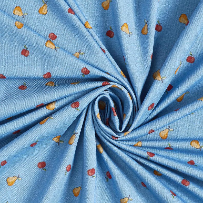 Puuvillajersey Omenat ja päärynät – farkunsininen,  image number 3