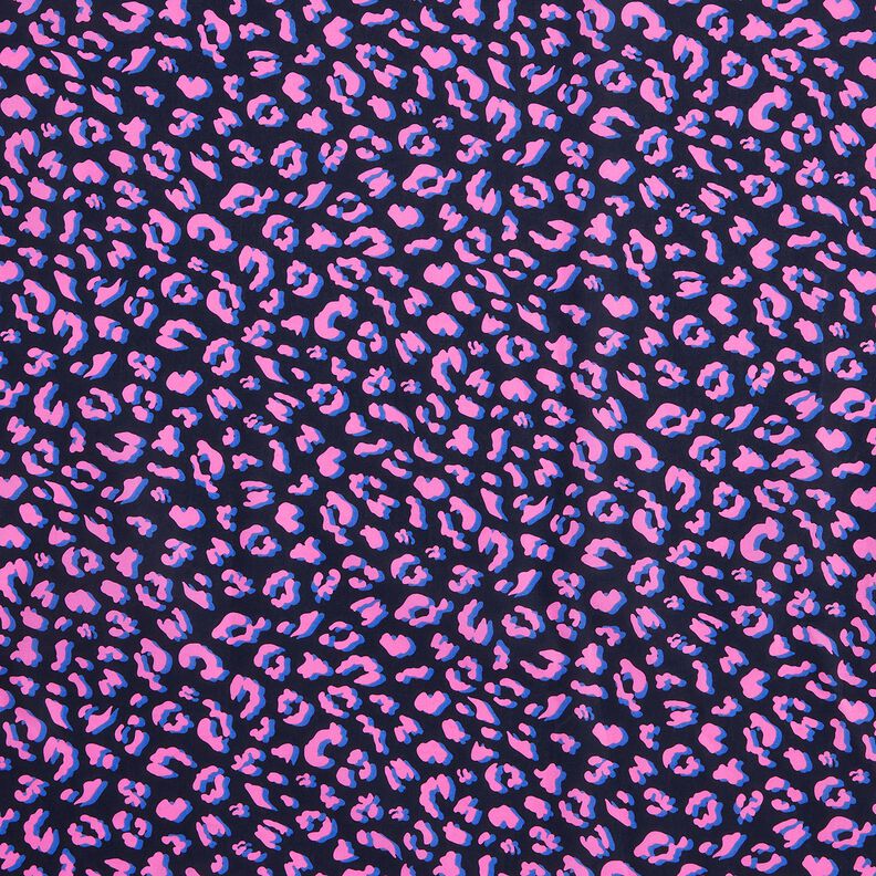 Pinnoitettu puuvilla Abstrakti leo | Poppy Fabrics &ndash; y&ouml;nsininen/pink,  image number 1