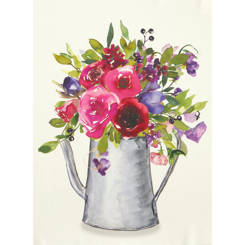 Koristepaneeli Trio Akvarellikukat – norsunluu/marja,  image number 10