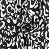 Viskoosijersey Abstrakti leokuvio – musta/valkoinen,  thumbnail number 4