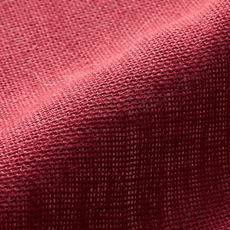 Sisustuskangas Juutti Yksivärinen 150 cm – tummanpunainen,  image number 3