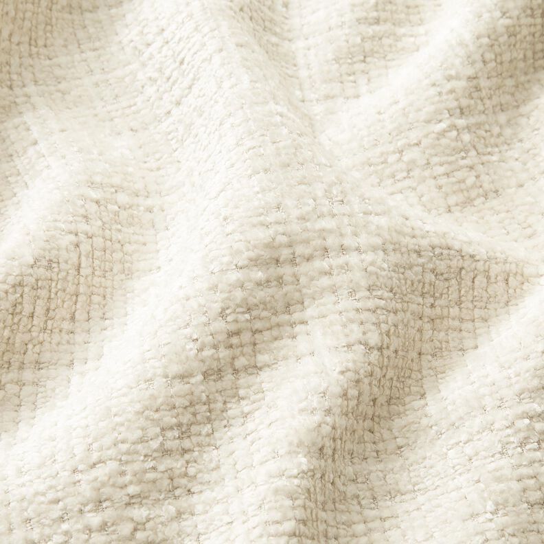 Verhoilukangas Chenille Yksivärinen – villanvalkoinen,  image number 2