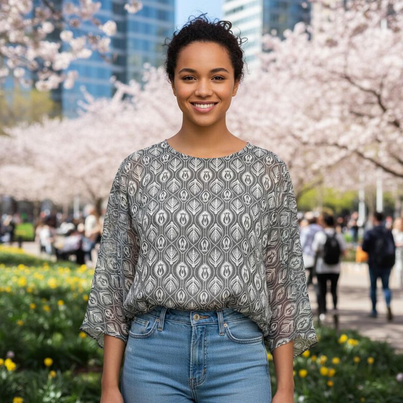 Sifonki Ornamentit &ndash; valkoinen/musta,  image number 6