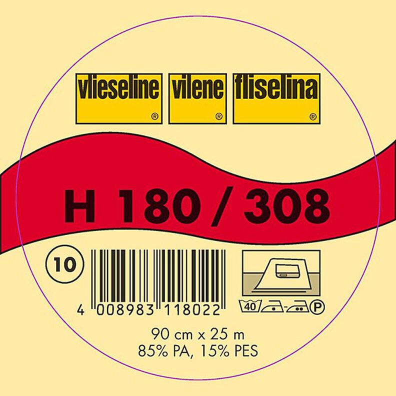 H 180 Silitettävä kangasvahvike | Vlieseline – valkoinen,  image number 2